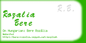 rozalia bere business card